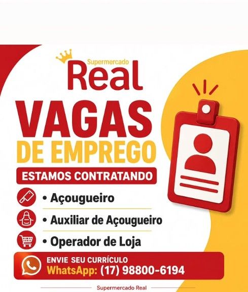 AÇOUGUEIRO / AUX DE AÇOUGUEIRO / OPERADOR DE LOJA